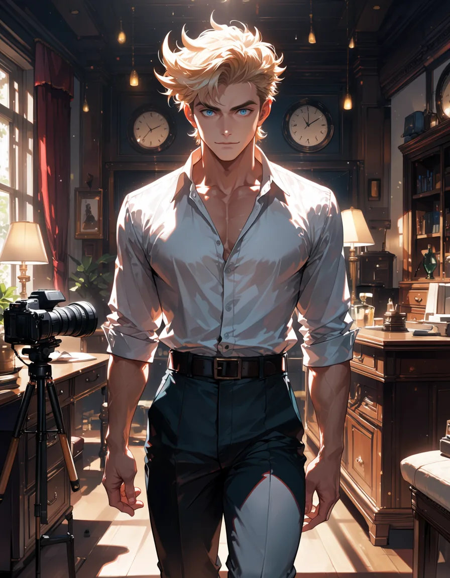 A Contract in Crimson, an immortal heir in a candlelit study
